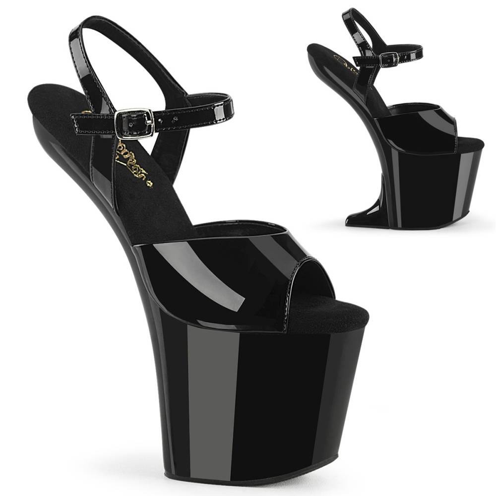 Pleaser - CRAZE809 Sandale à bride à la cheville, Pole dance chaussures - Noir Product image